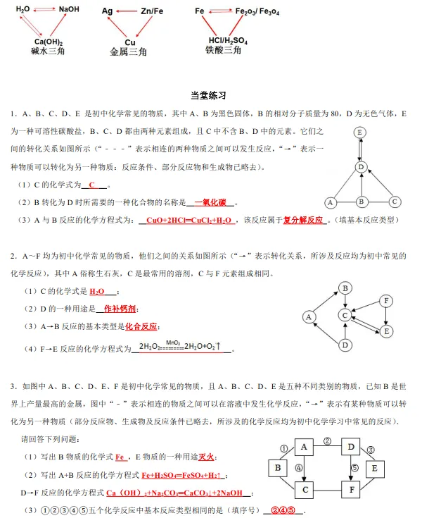 中考化学推断题的各类解题突破口 第3张 中考化学推断题的各类解题突破口 第3张