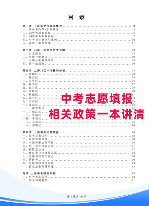 一定要看!手把手教你2026上海中考志愿填报 第5张