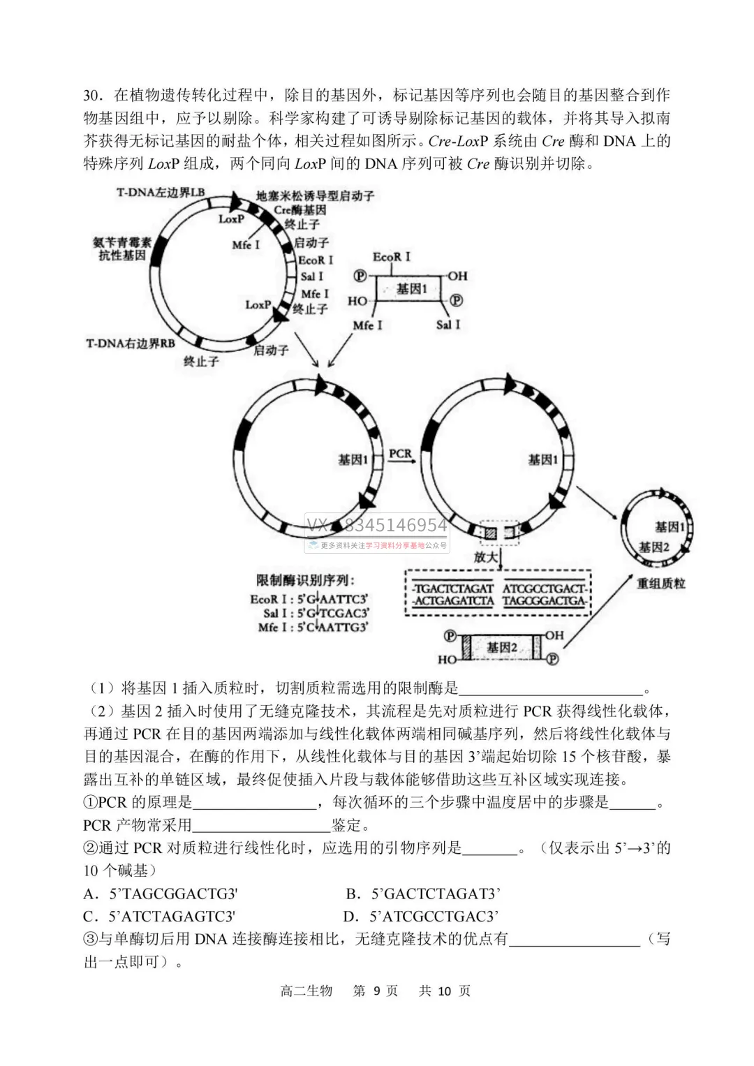 2026年哈三中高二下学期期中试卷及答案(九科全) 第50张