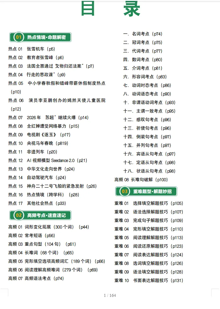 2026年中考英语考前最后冲刺,热点+预测+答题技巧等,冲刺中考! 第2张