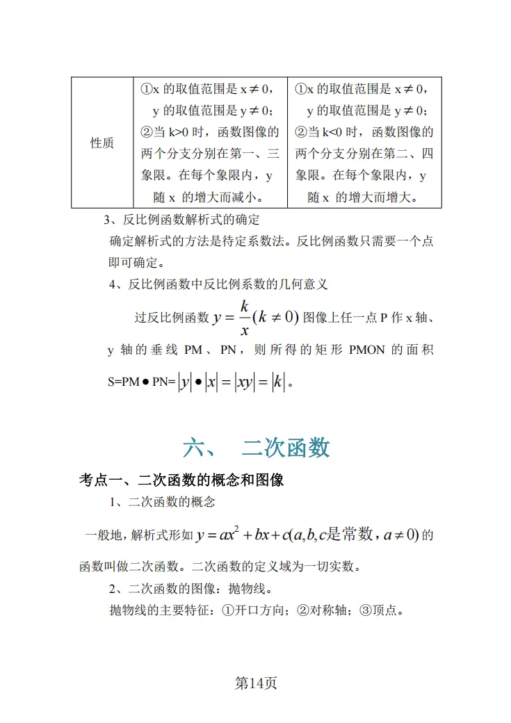 2026年上海中考考点梳理及公式运用 第15张