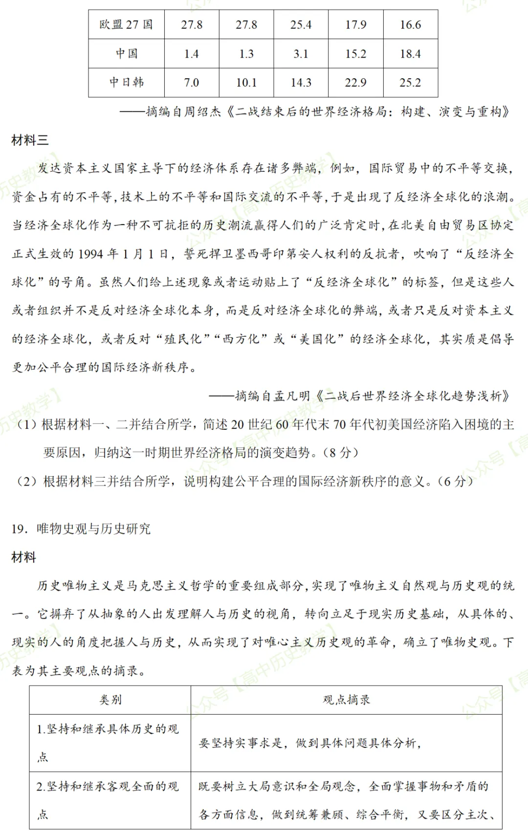 最新模考| 2026届湖北省高三五月壮行考(压轴考试)历史试题和答案 第9张 最新模考| 2026届湖北省高三五月壮行考(压轴考试)历史试题和答案 第9张