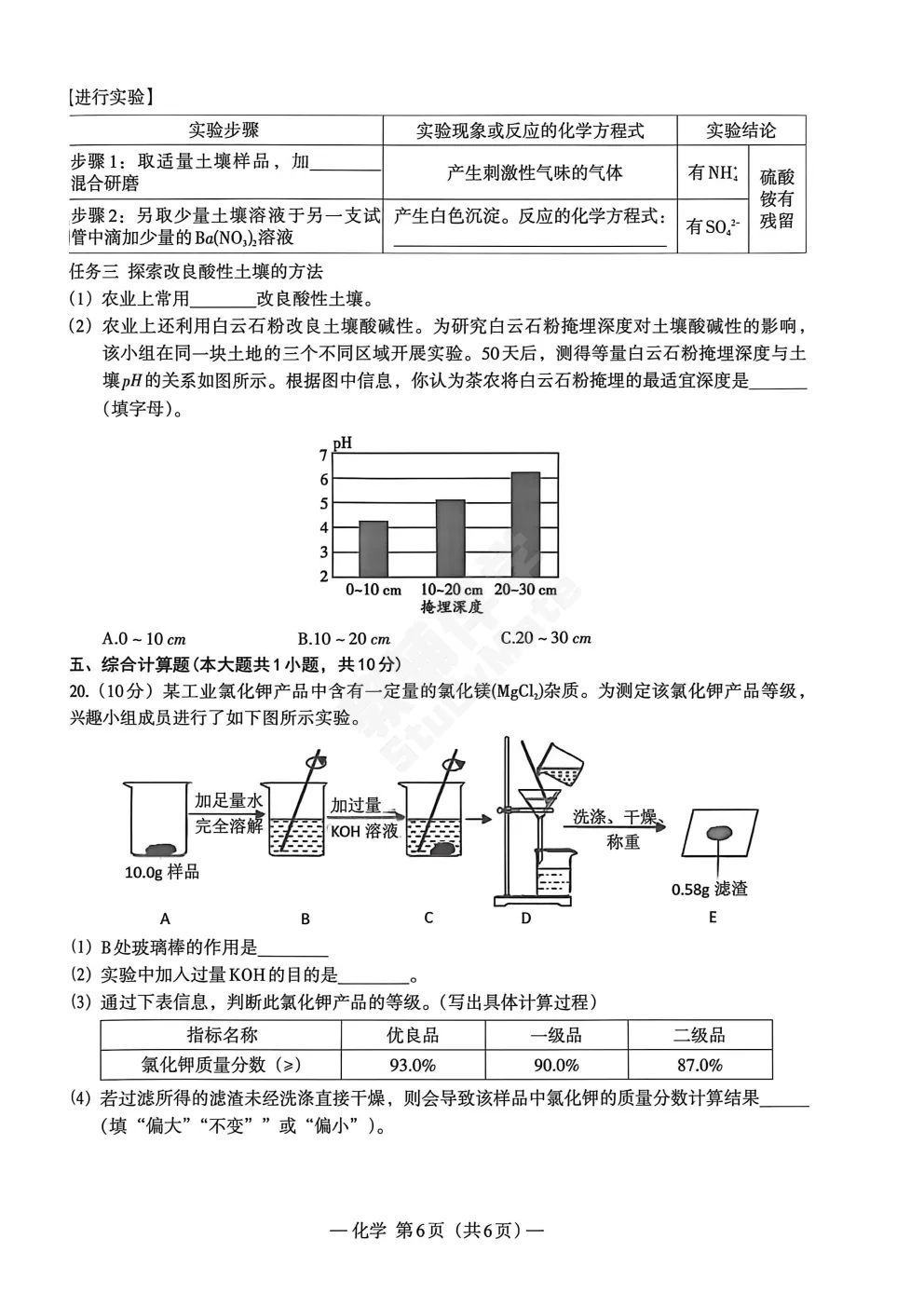 2026江西省南昌市九年级第二次模拟考试・化学(含答案) 第7张