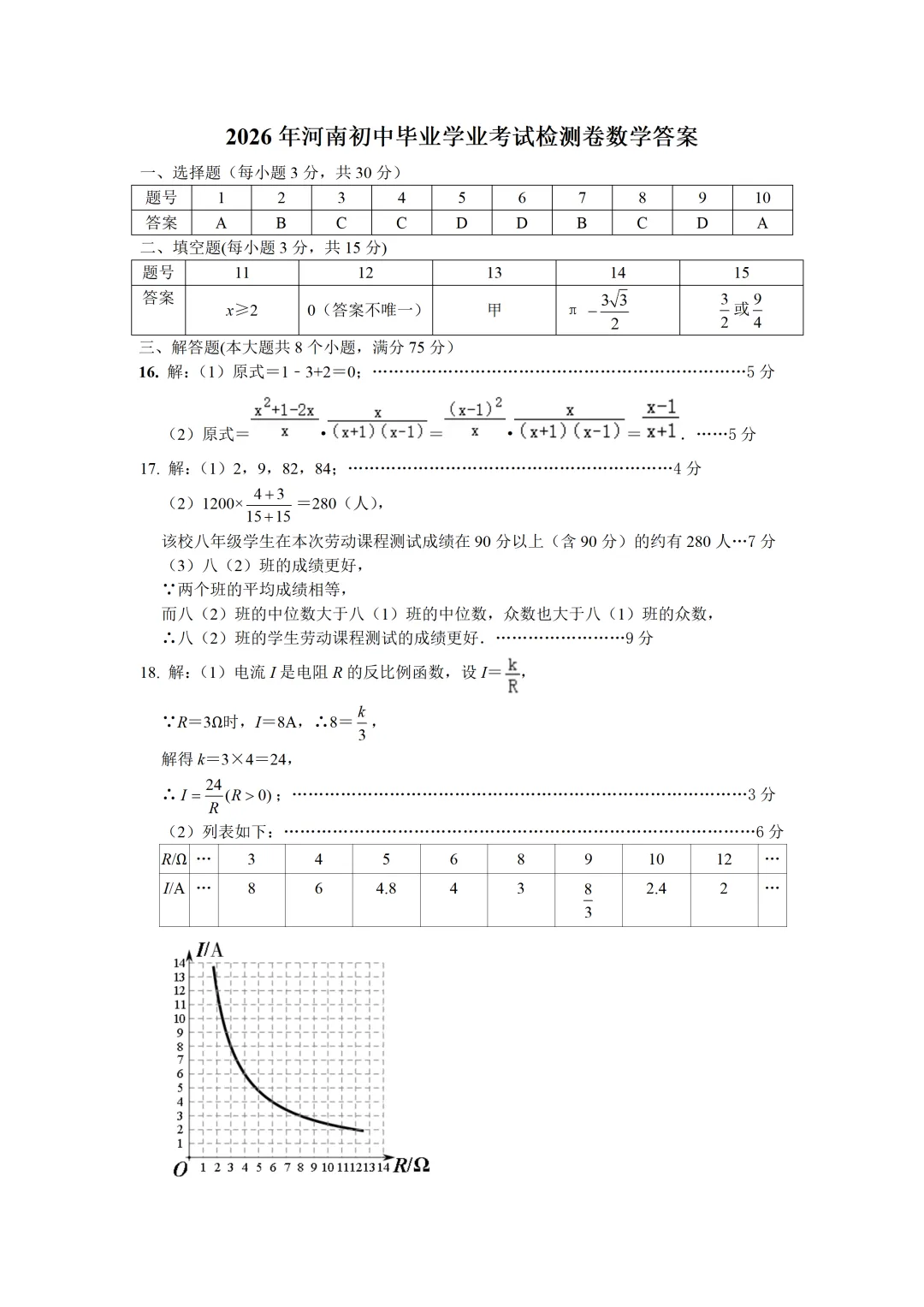 【7科全】2026年郑州初三九校联考试卷+答案! 第19张