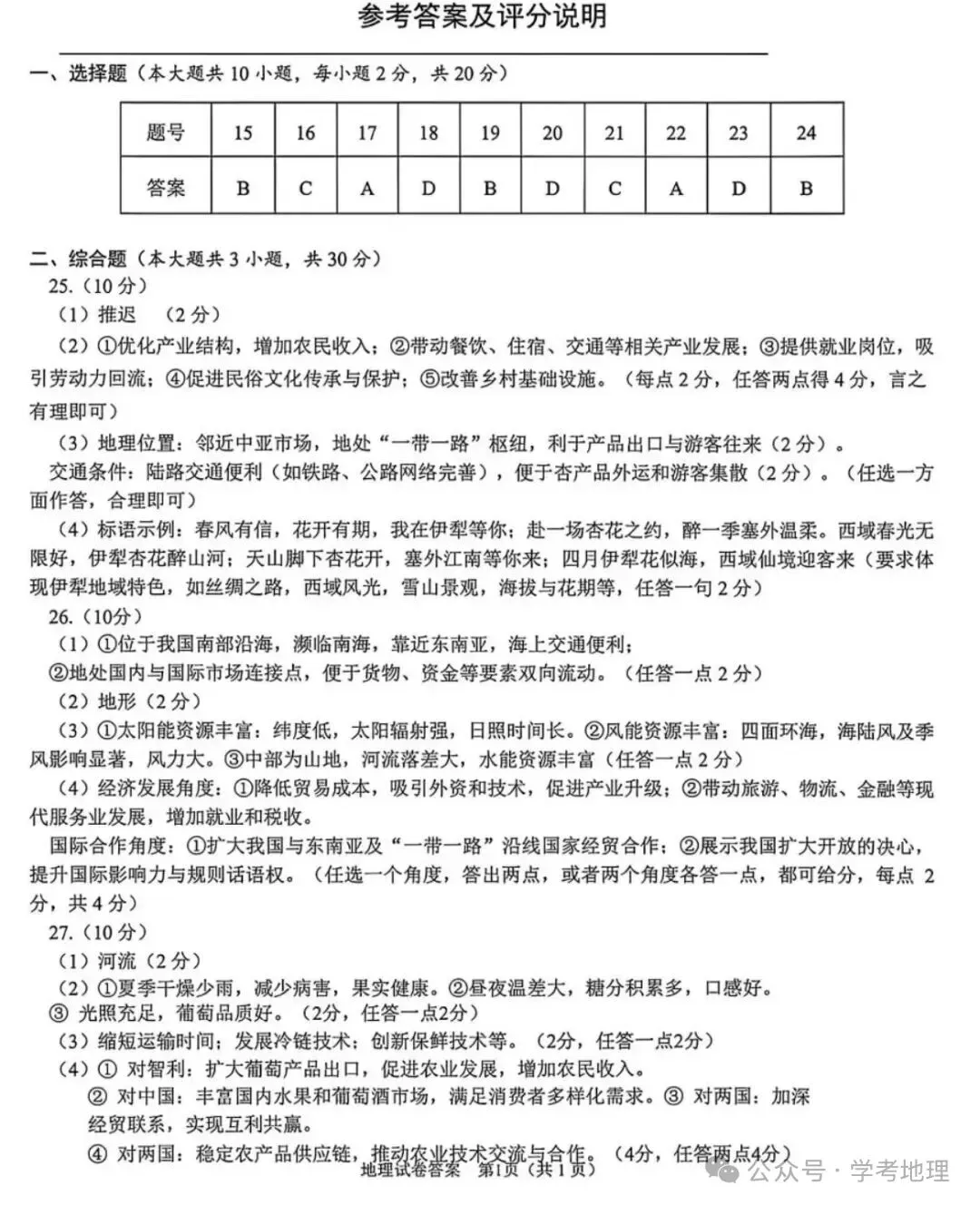 2026年湖北荆楚联盟中考模拟试卷——地理(含参考答案) 第7张
