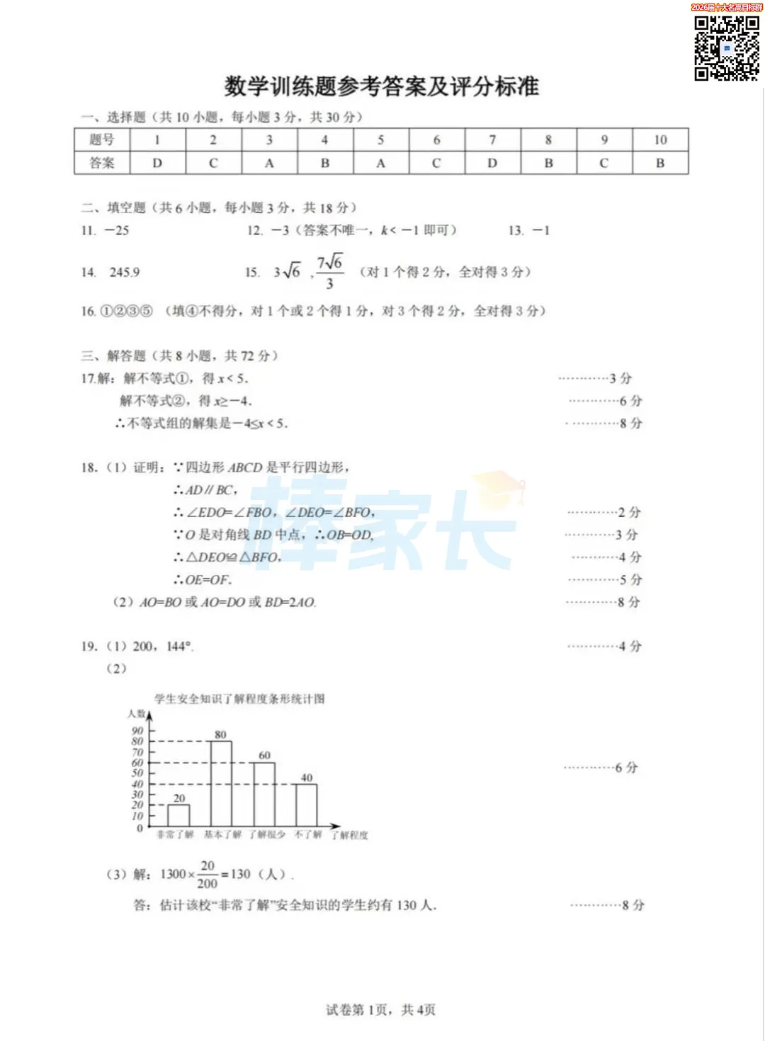 刚考完!2026武汉初三五调真题汇总!涵盖武昌区、华宜寄、七一华源...... 第8张