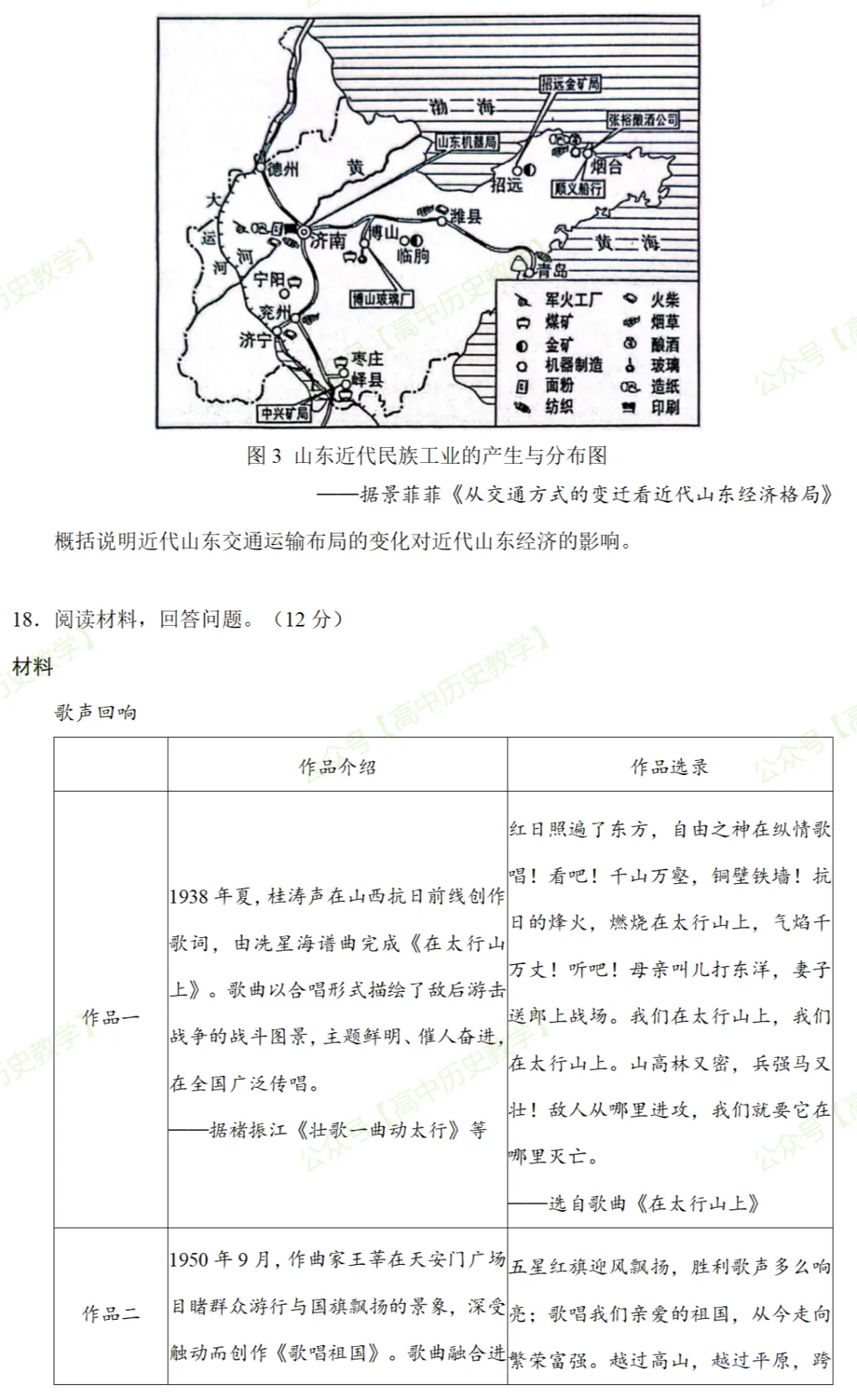 最新模考| 2026届山东省泰安市高三三模历史试题和答案 第8张