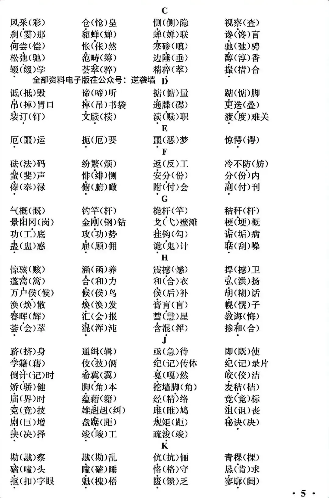中考语文考前必背知识清单 第5张