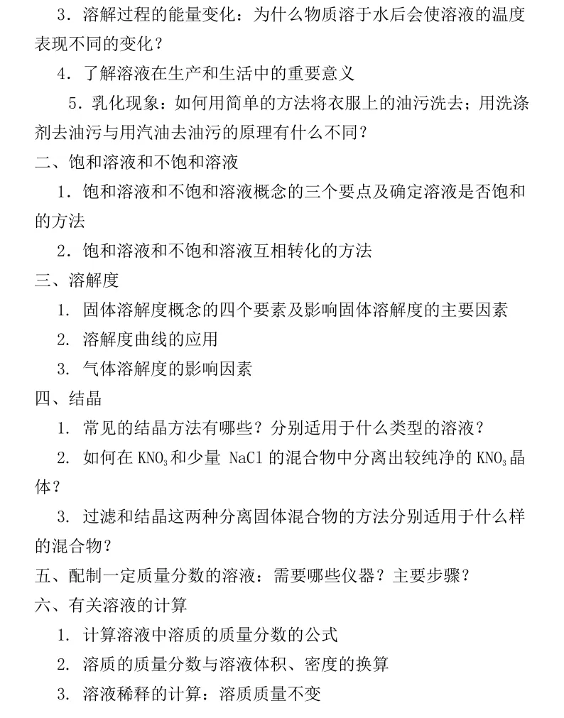 中考化学提纲来啦!学霸都在看! 第13张