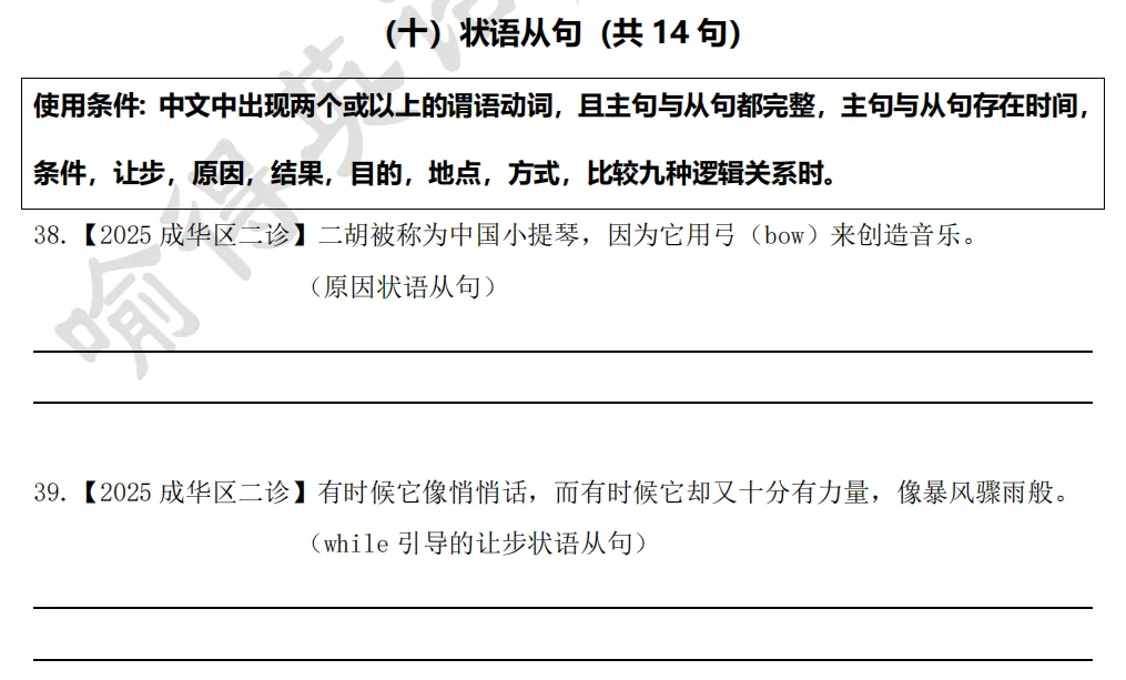 喻得英语中考书面表达亮点加分句式(二) 第8张