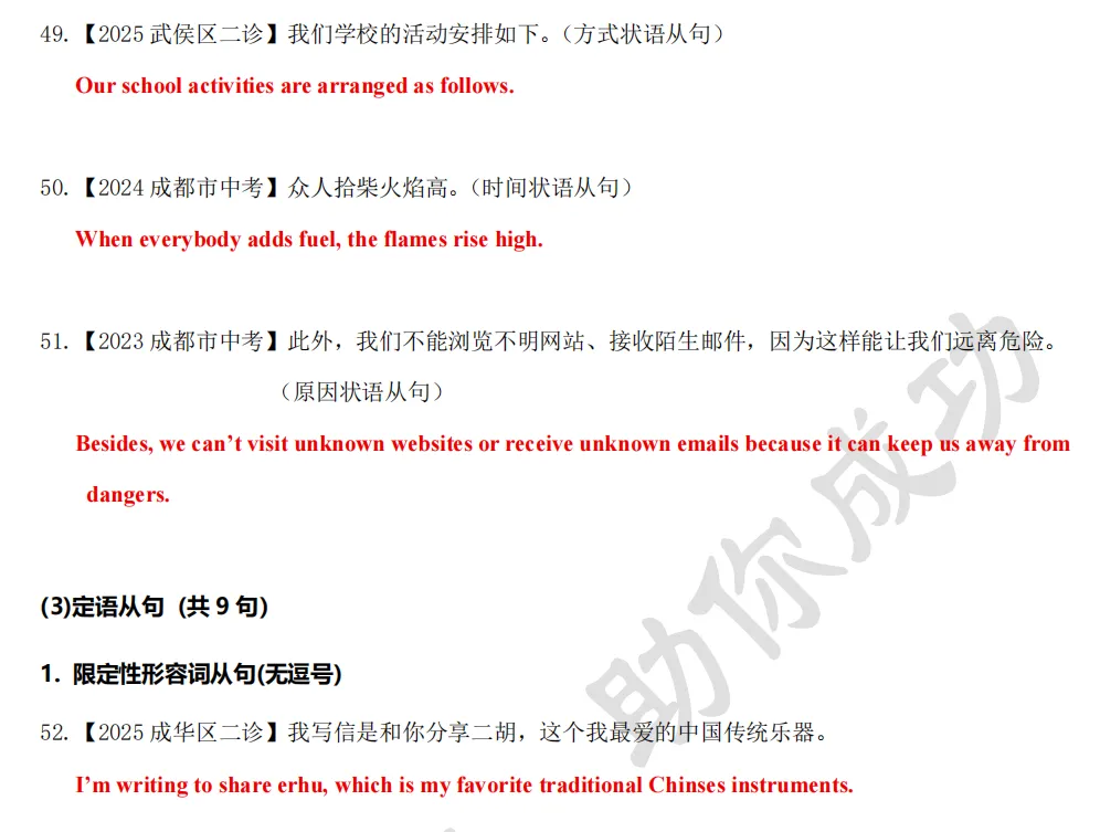 喻得英语中考书面表达亮点加分句式(二) 第28张
