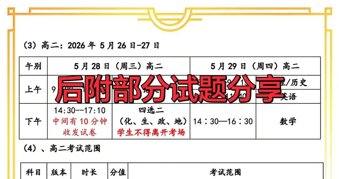 【试卷+解析】2026年安徽省县中联盟高二5月联考全科试卷汇总! 第2张 【试卷+解析】2026年安徽省县中联盟高二5月联考全科试卷汇总! 第2张