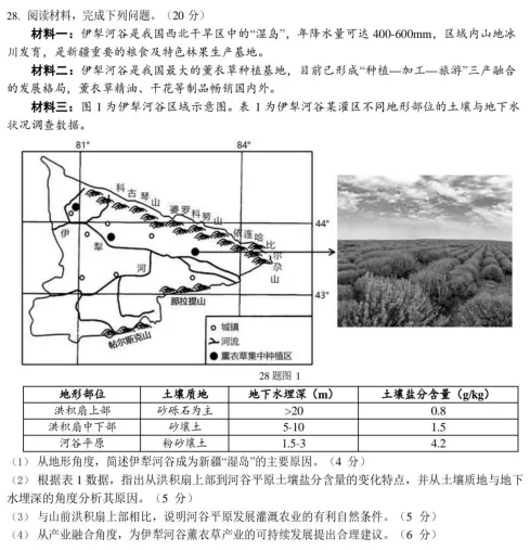 2026年6月浙江省普通高校招生选考科目模拟考试地理试卷 第8张