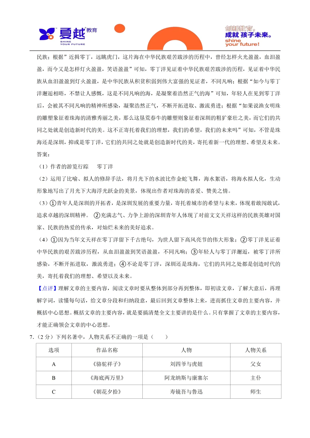 2024年广东省中考语文真题及答案精析 第13张
