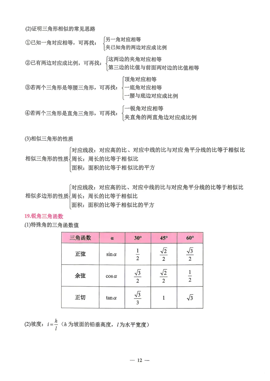 【中考必备】数理化掌中宝 考前打印背一背! 第12张