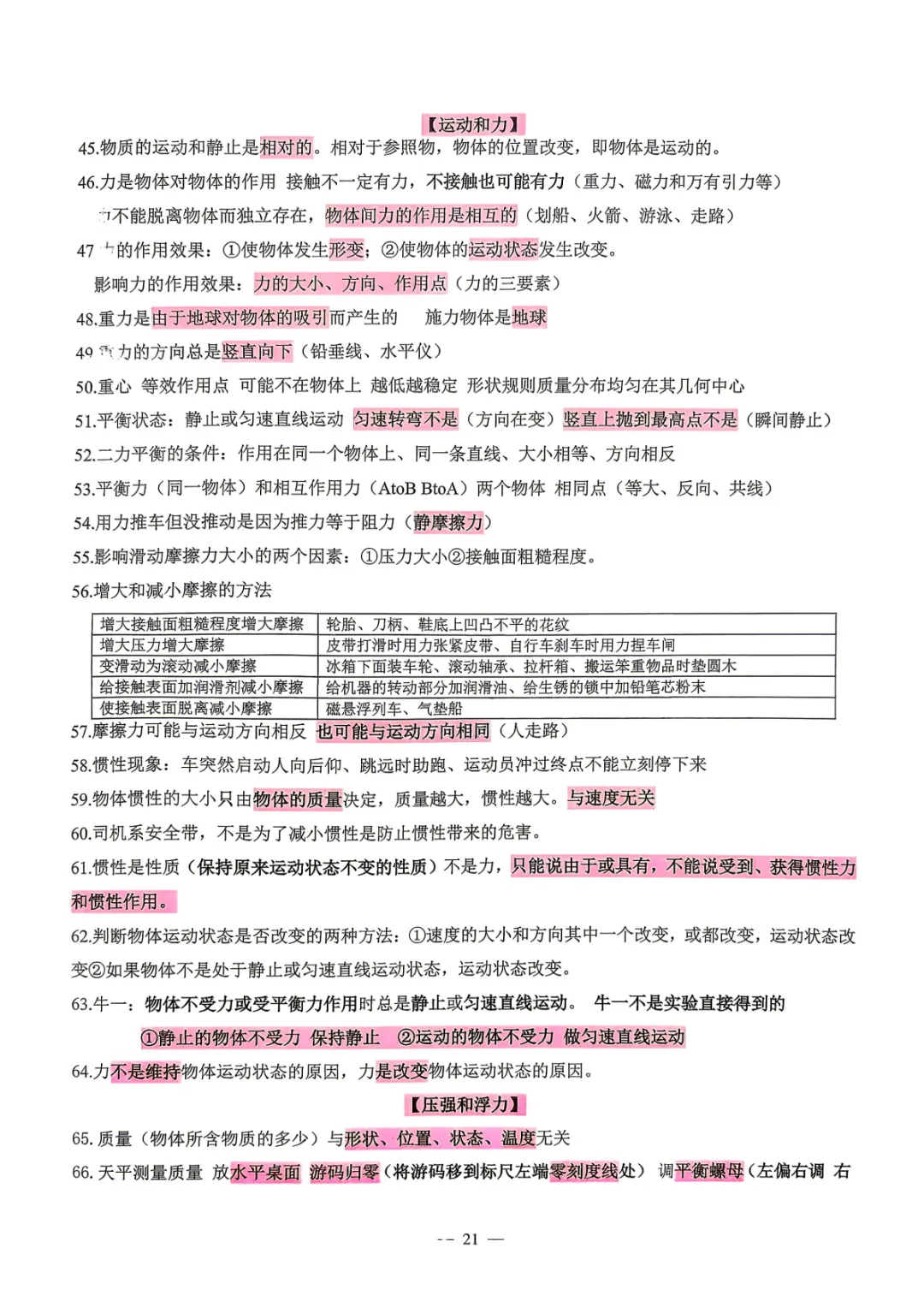 【中考必备】数理化掌中宝 考前打印背一背! 第20张