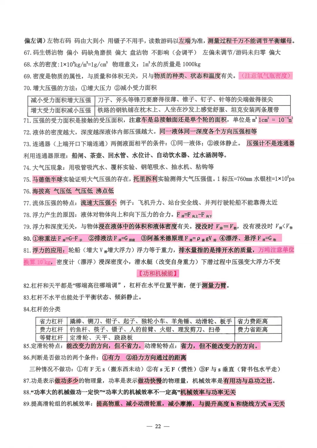 【中考必备】数理化掌中宝 考前打印背一背! 第21张