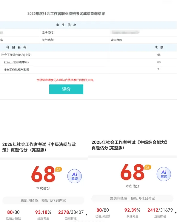 模棱两可不敢选!26初级社工综合真题答案更新了!速来估分看考情 第20张