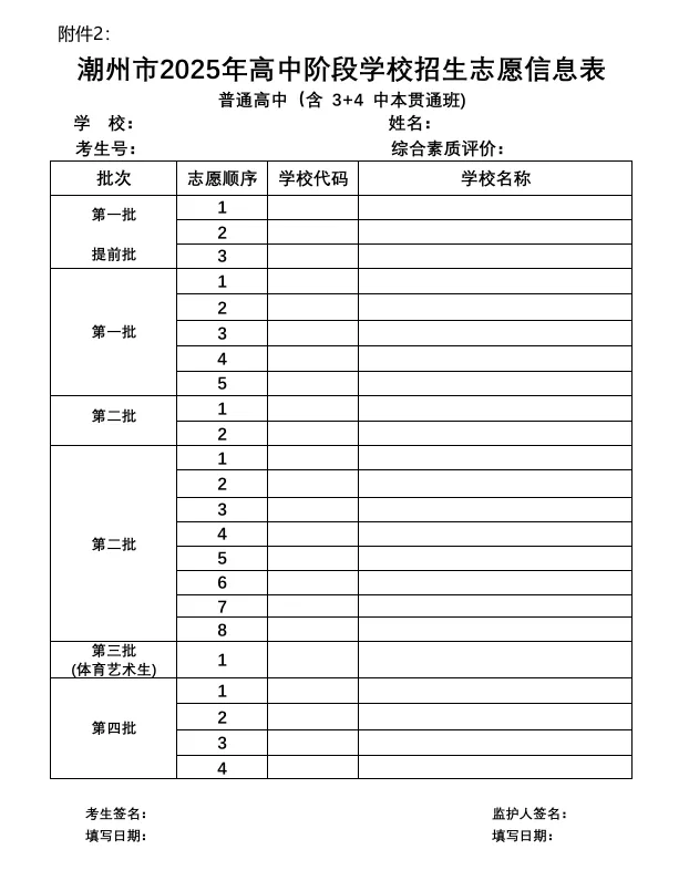 广州中考志愿填报在即!附2026广东省21市志愿模拟表汇总表! 第14张