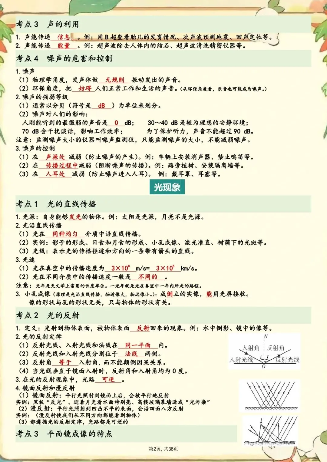 【中考物理】全册核心知识点总结,有电子版可下载! 第4张 【中考物理】全册核心知识点总结,有电子版可下载! 第4张