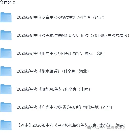 【2026中考押题卷】全国各省中考模拟押题冲刺( 定心卷 天星载望 逆袭卷 模拟卷冲刺卷等)无偿分享,持续更新 第2张