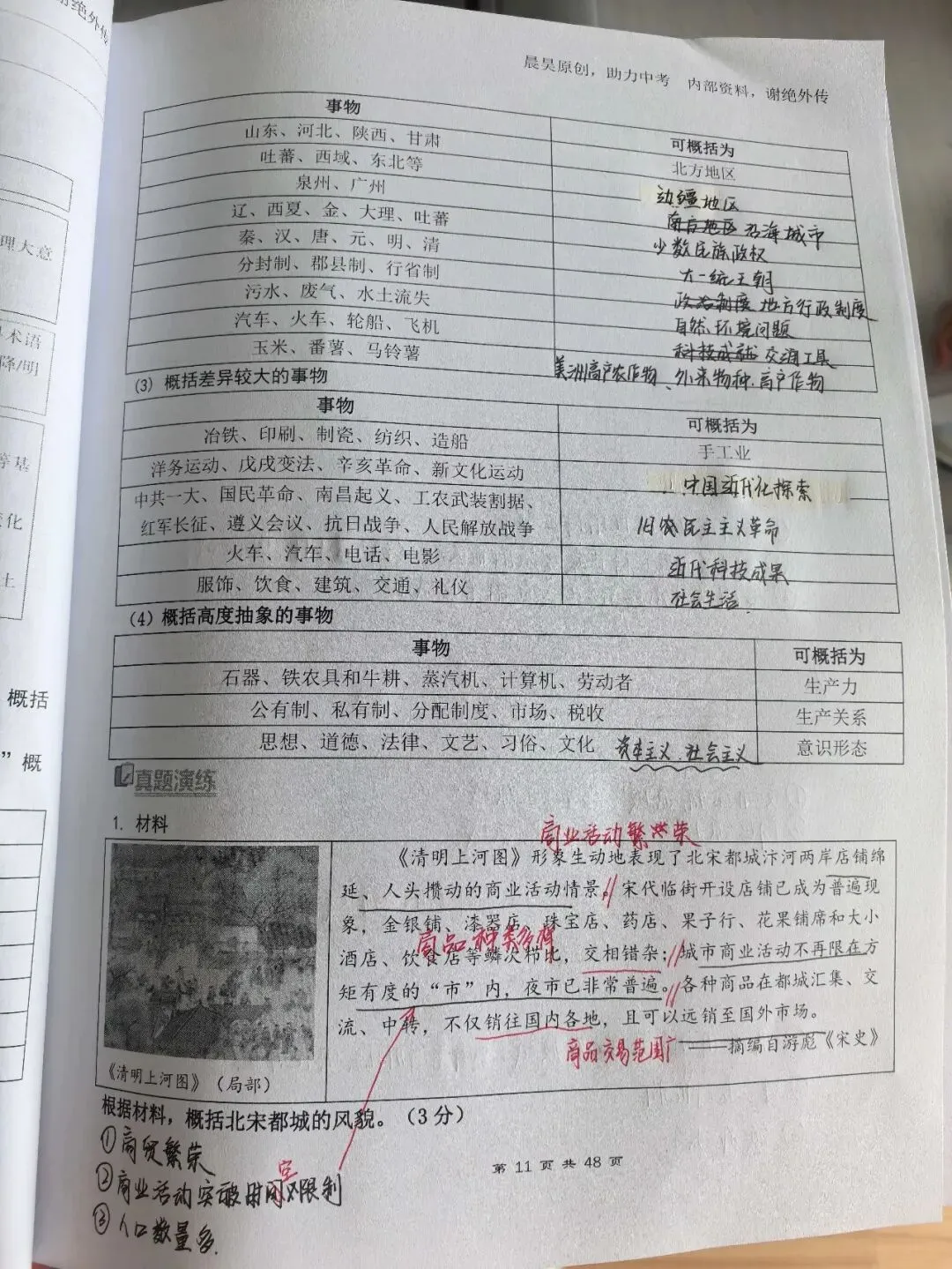 【优秀作业】中考历史材料题优秀作答示例 第1张