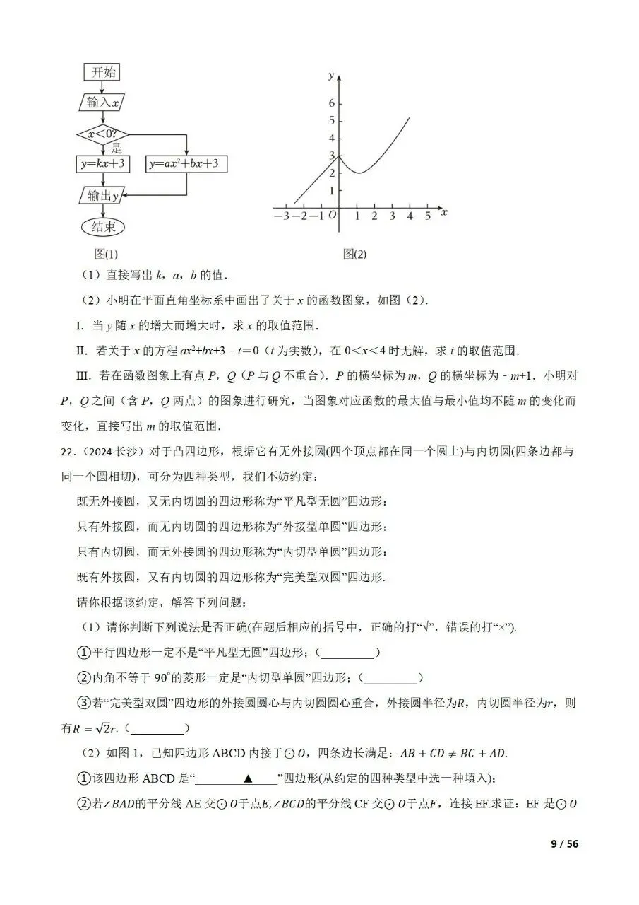 九年级中考数学新考法专题练习数学知识融合创新 第9张 九年级中考数学新考法专题练习数学知识融合创新 第9张
