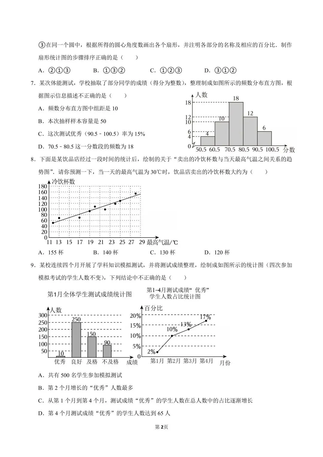 试卷分享|七年级《数据的收集、整理与描述》单元卷 第14张 试卷分享|七年级《数据的收集、整理与描述》单元卷 第14张
