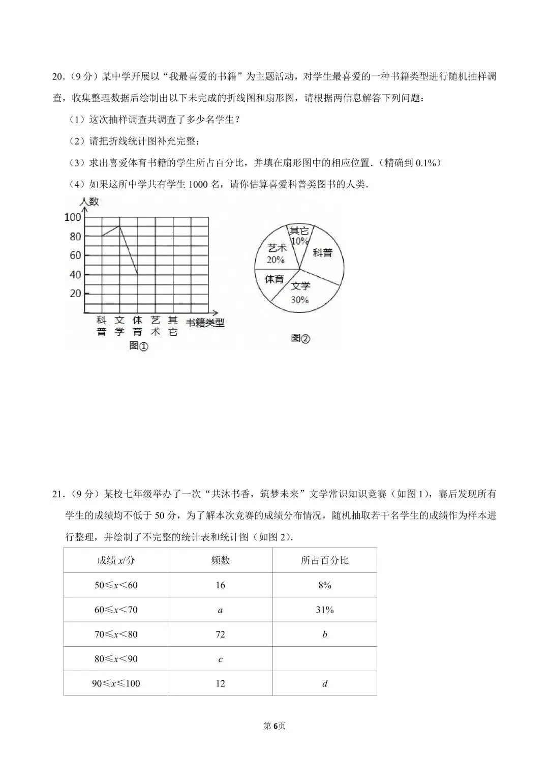 试卷分享|七年级《数据的收集、整理与描述》单元卷 第18张 试卷分享|七年级《数据的收集、整理与描述》单元卷 第18张