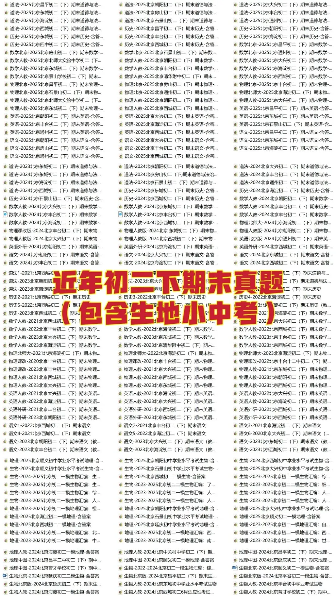 往年初高中下期末真题分享,适合全北京~ 第9张