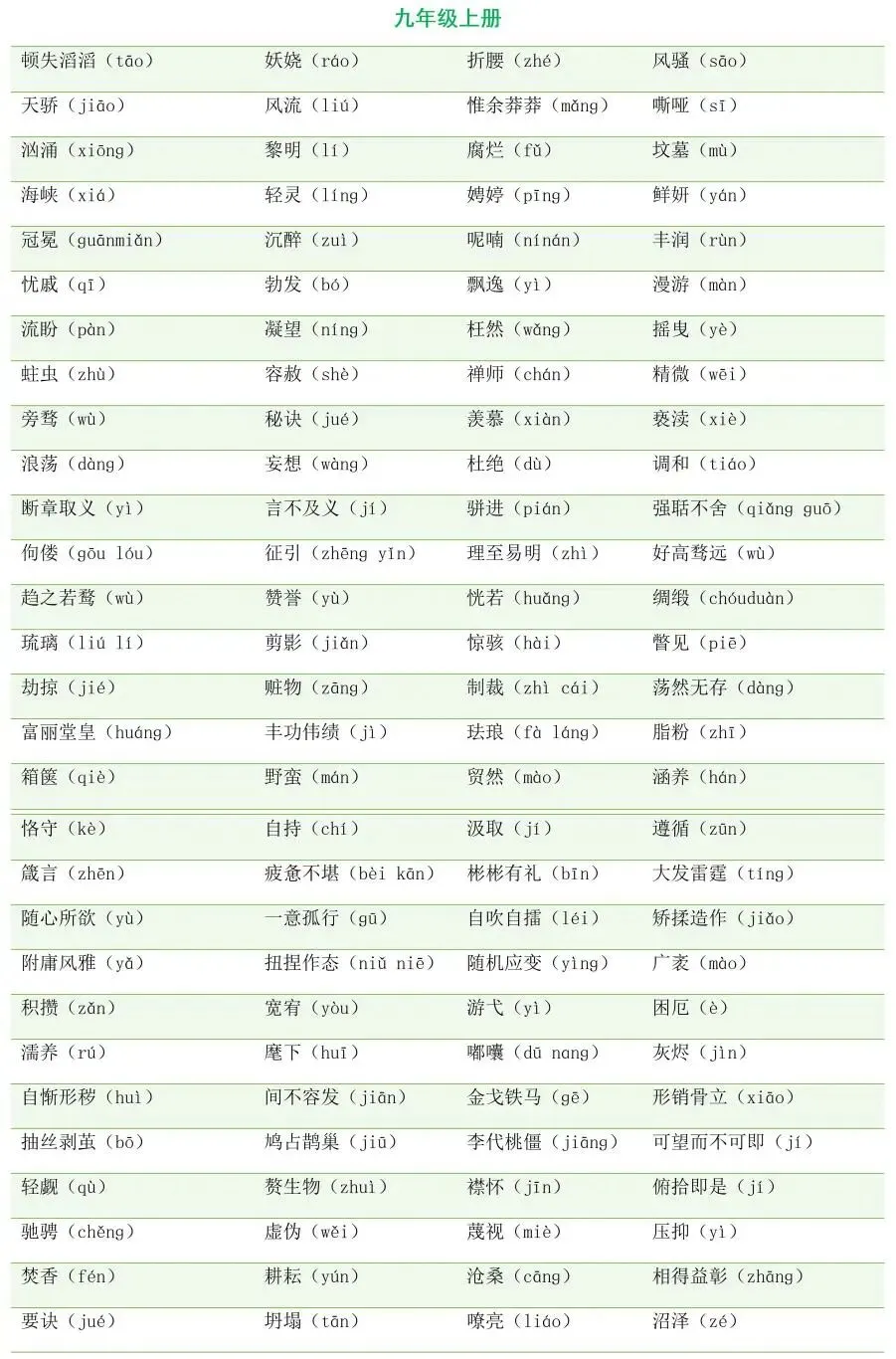中考语文字音字形|七 - 九年级全分册梳理,基础分稳稳拿! 第14张 中考语文字音字形|七 - 九年级全分册梳理,基础分稳稳拿! 第14张