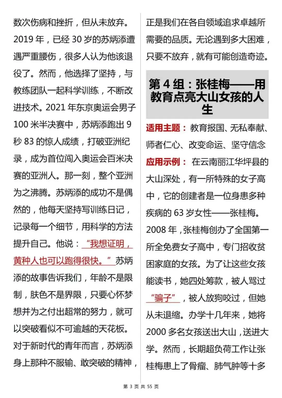 中考作文神器丨 66 组万能人物素材,直接套用逆袭就在此刻 第3张