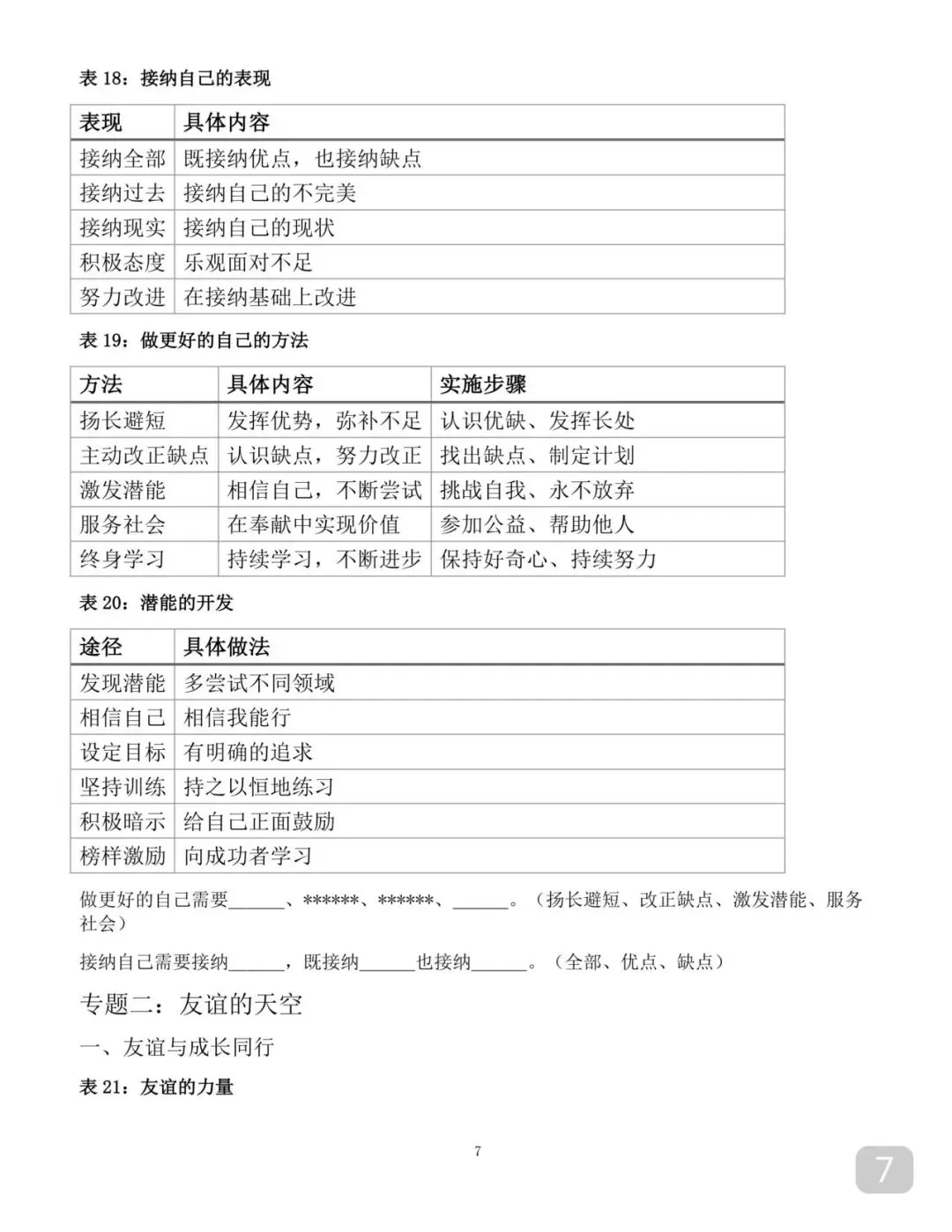 可打印的2026中考道德与法治重点知识点汇总及答题技巧 第7张