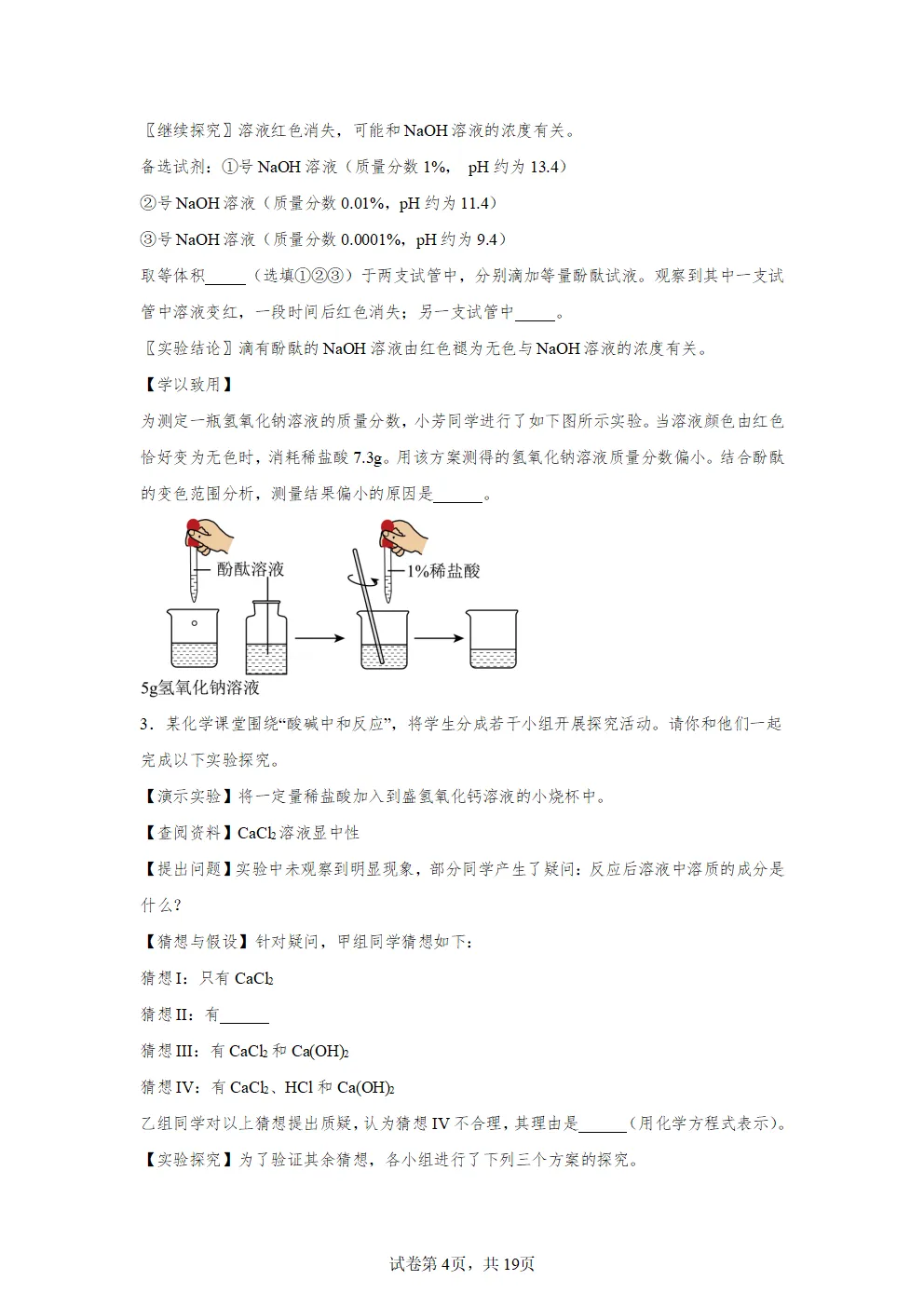 E15 2026决胜中考 《专题训练---科学探究 实验探究题》[Word可编辑] 第4张