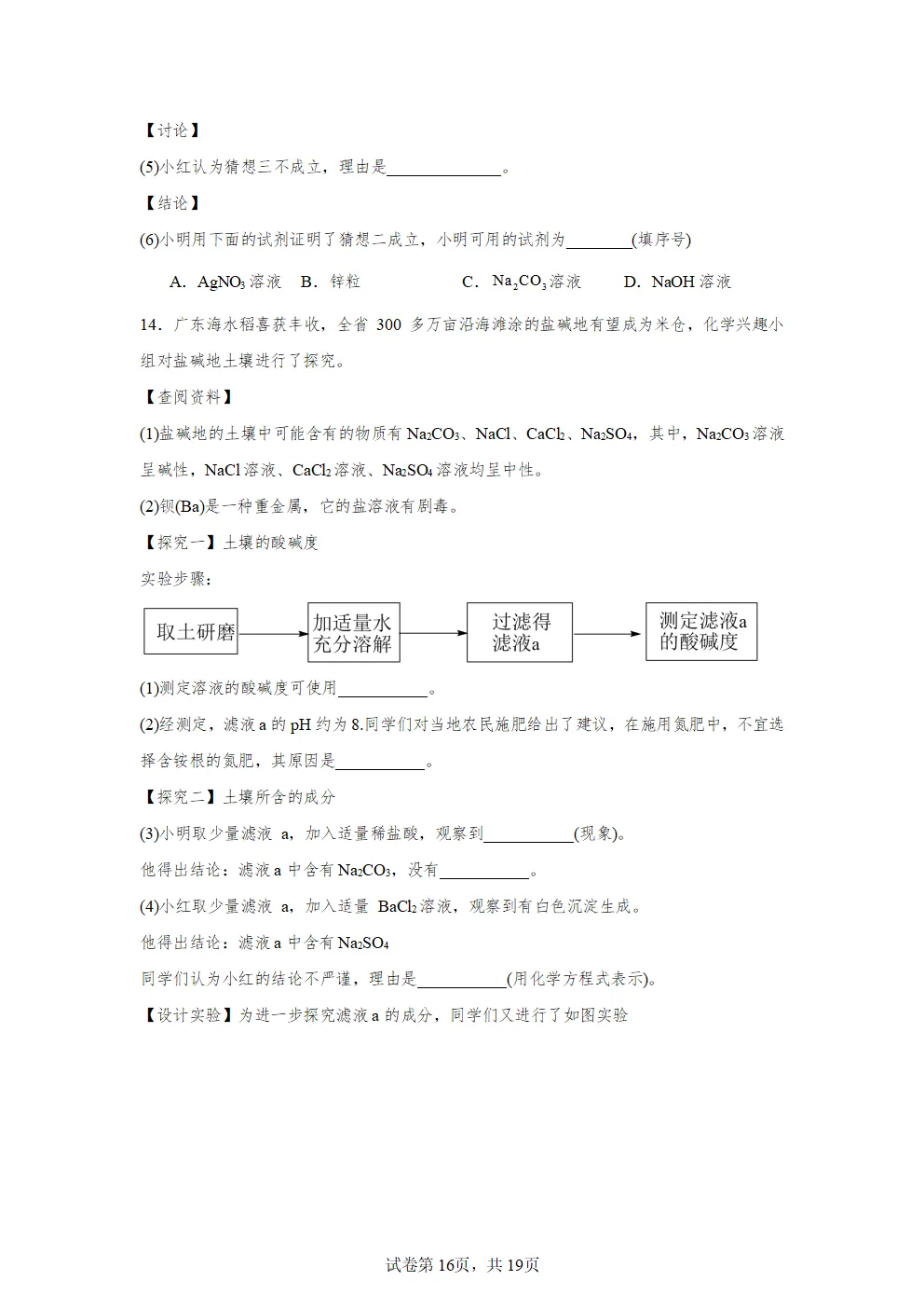 E15 2026决胜中考 《专题训练---科学探究 实验探究题》[Word可编辑] 第16张