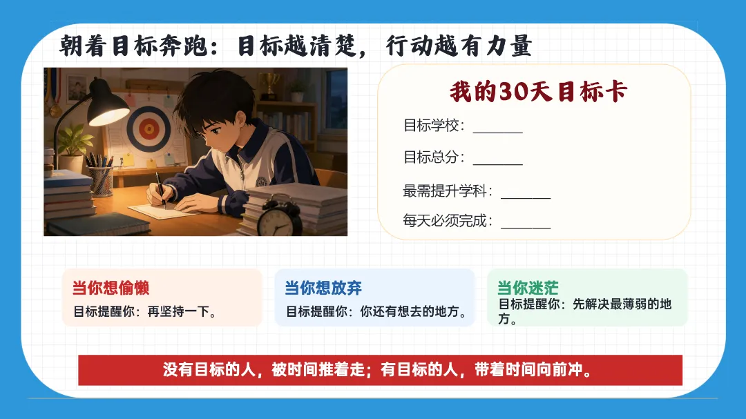 2026年春季《【初三】【中考冲刺】主题班会——决战30天,我们勇攀高峰》PPT课件+发言稿,可下载二次编辑 第14张 2026年春季《【初三】【中考冲刺】主题班会——决战30天,我们勇攀高峰》PPT课件+发言稿,可下载二次编辑 第14张