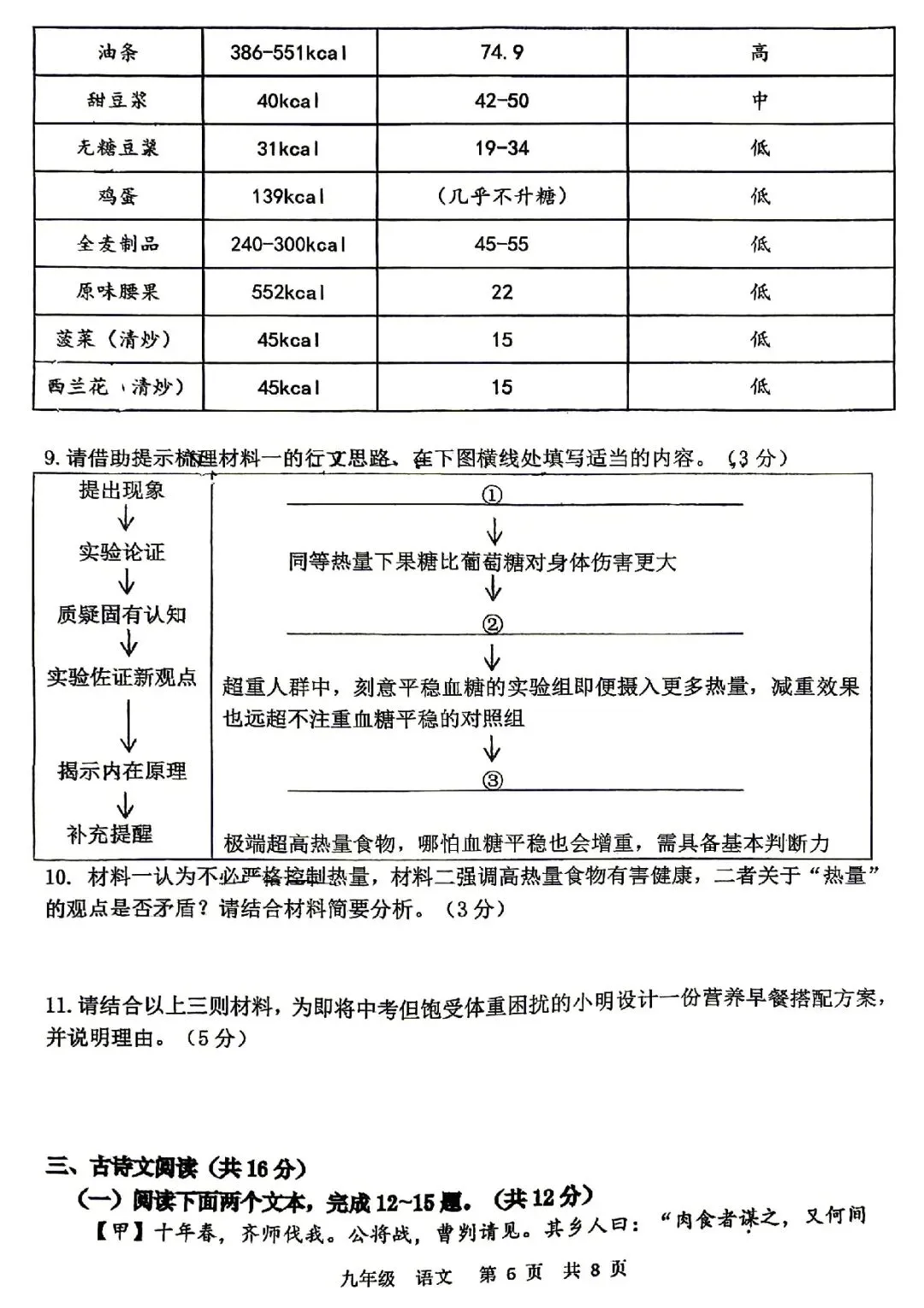 2026年省实验三模数学试卷及答案(数学/语文/英语/物理/化学) 第20张