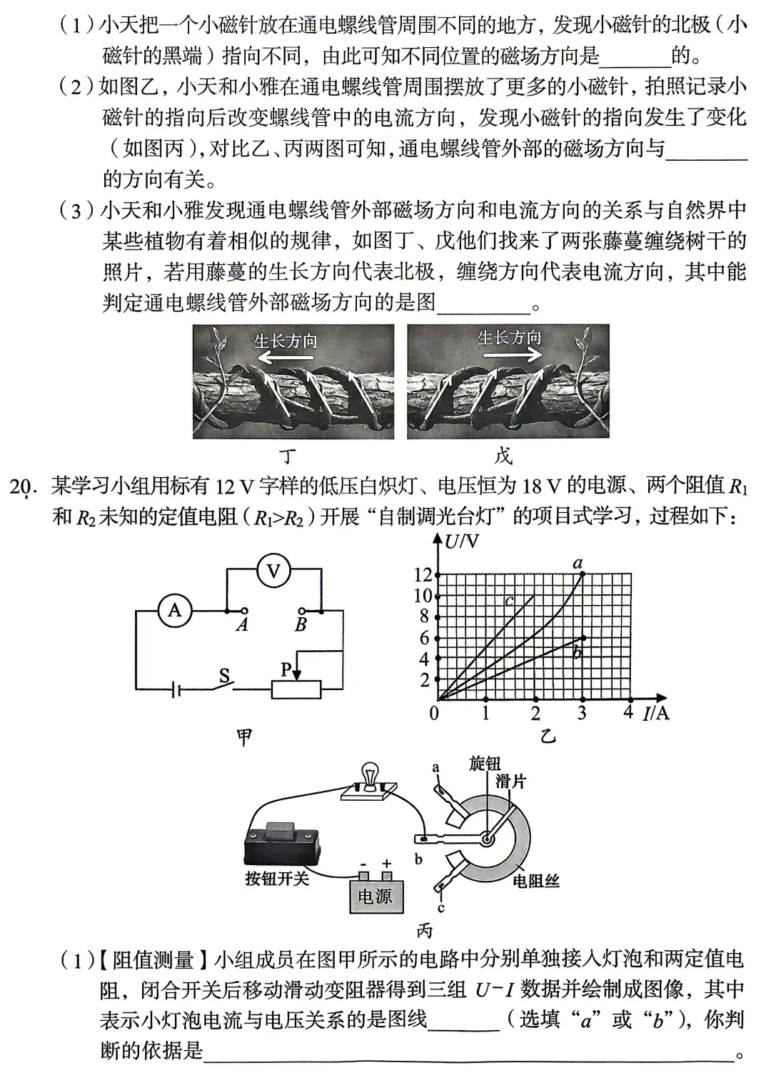 中考物理考前适应性检测卷 第7张