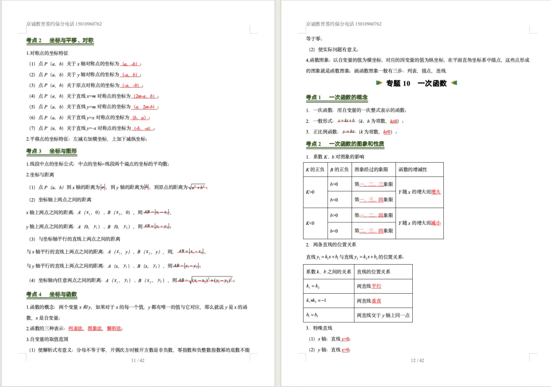 2026中考数学考前必背核心知识(含26个专题,84个核心考点) 第8张