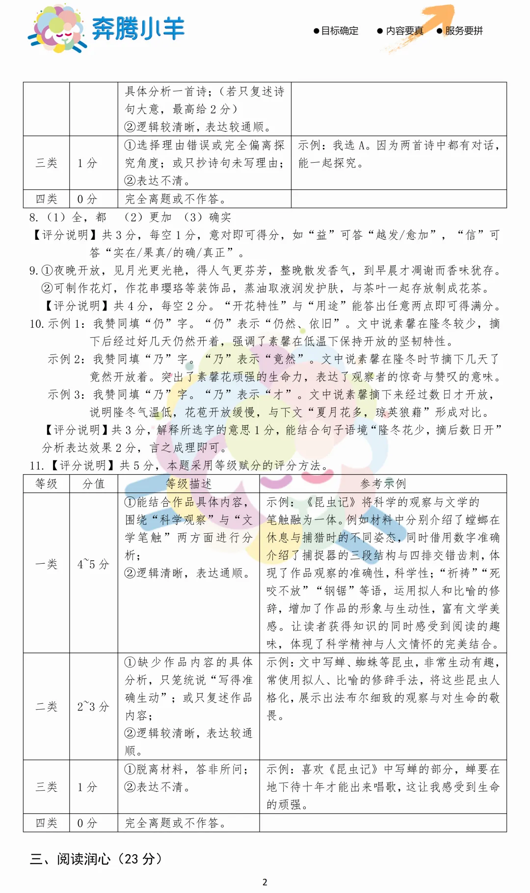 2026呼和浩特初三语文二模试卷(含参考答案)-第10张图片-四季读书网