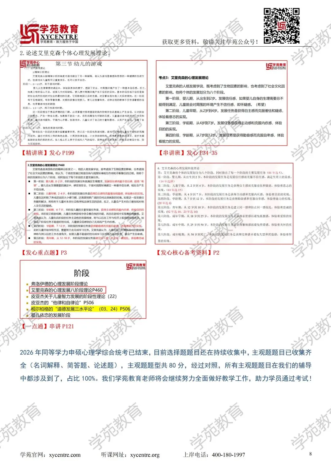 【考后复盘】心理学真题报告:80分主观题100%覆盖 第8张