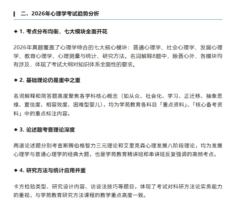 2026年同等学力申硕心理学综合真题考后分析 第9张 2026年同等学力申硕心理学综合真题考后分析 第9张