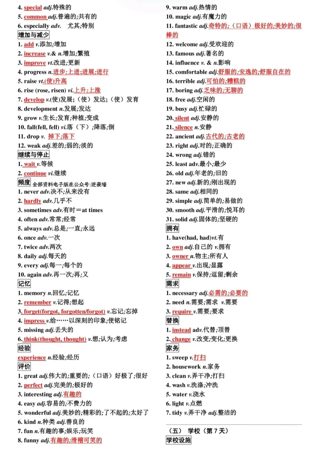 中考词汇速记表,考前必自查! 第7张 中考词汇速记表,考前必自查! 第7张