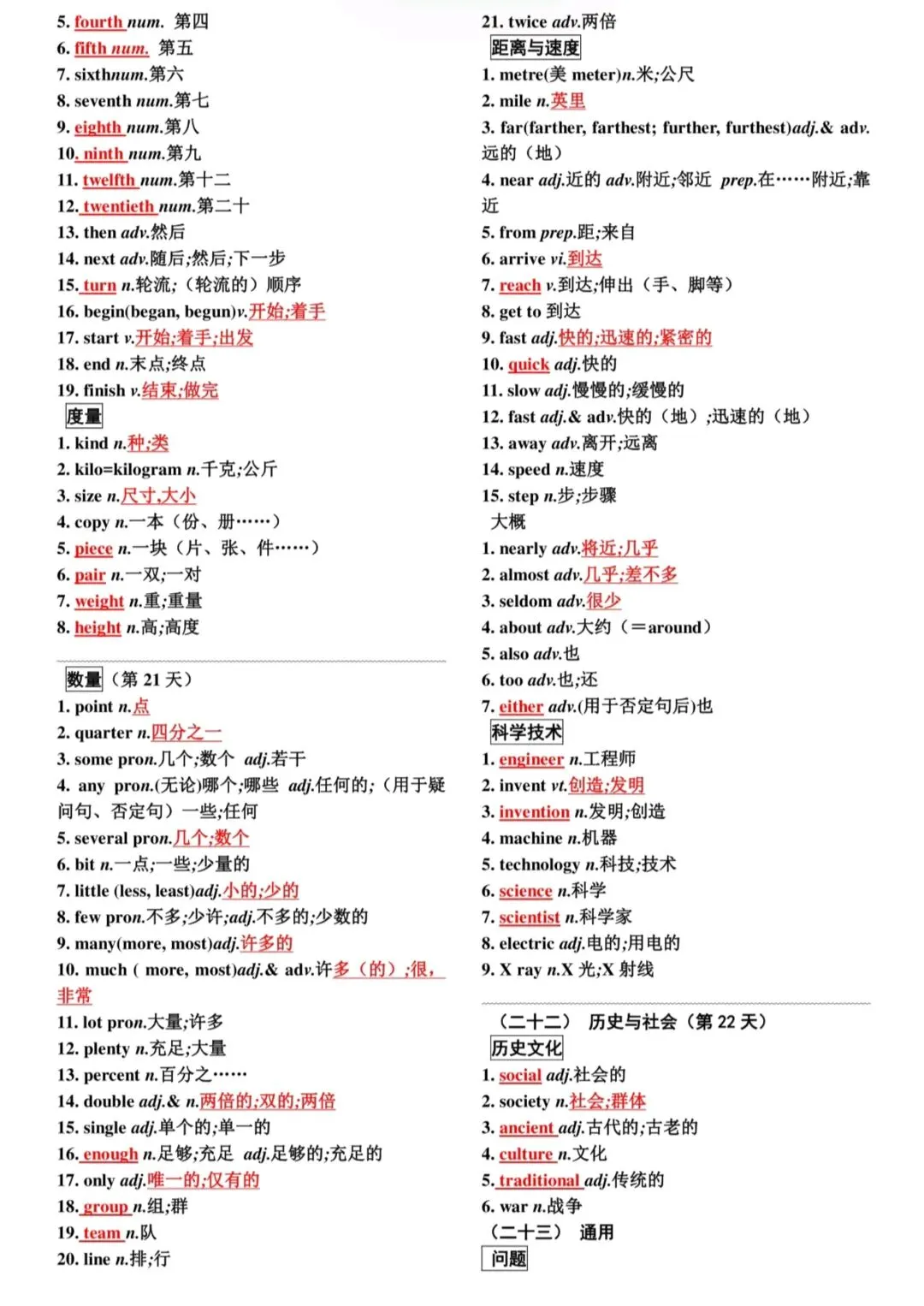 中考词汇速记表,考前必自查! 第19张 中考词汇速记表,考前必自查! 第19张