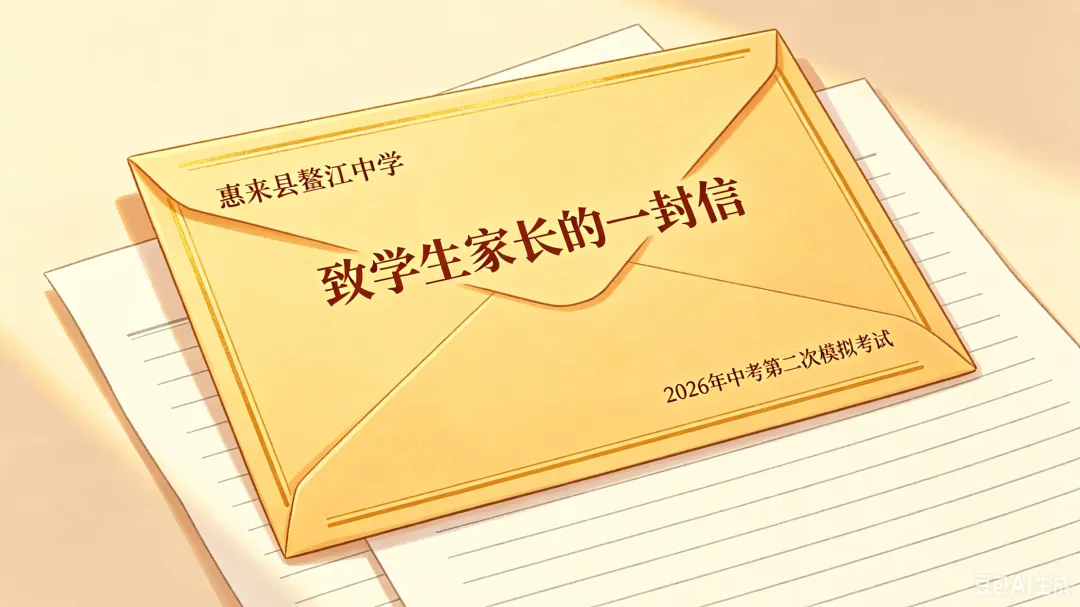 惠来县鳌江中学2026年中考第二次模拟考试致学生家长的一封信 第2张