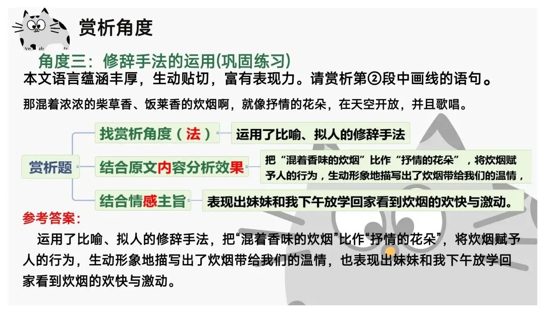 中考文学作品阅读赏析题就是“法内果情” | 鉴赏表达技巧 第15张
