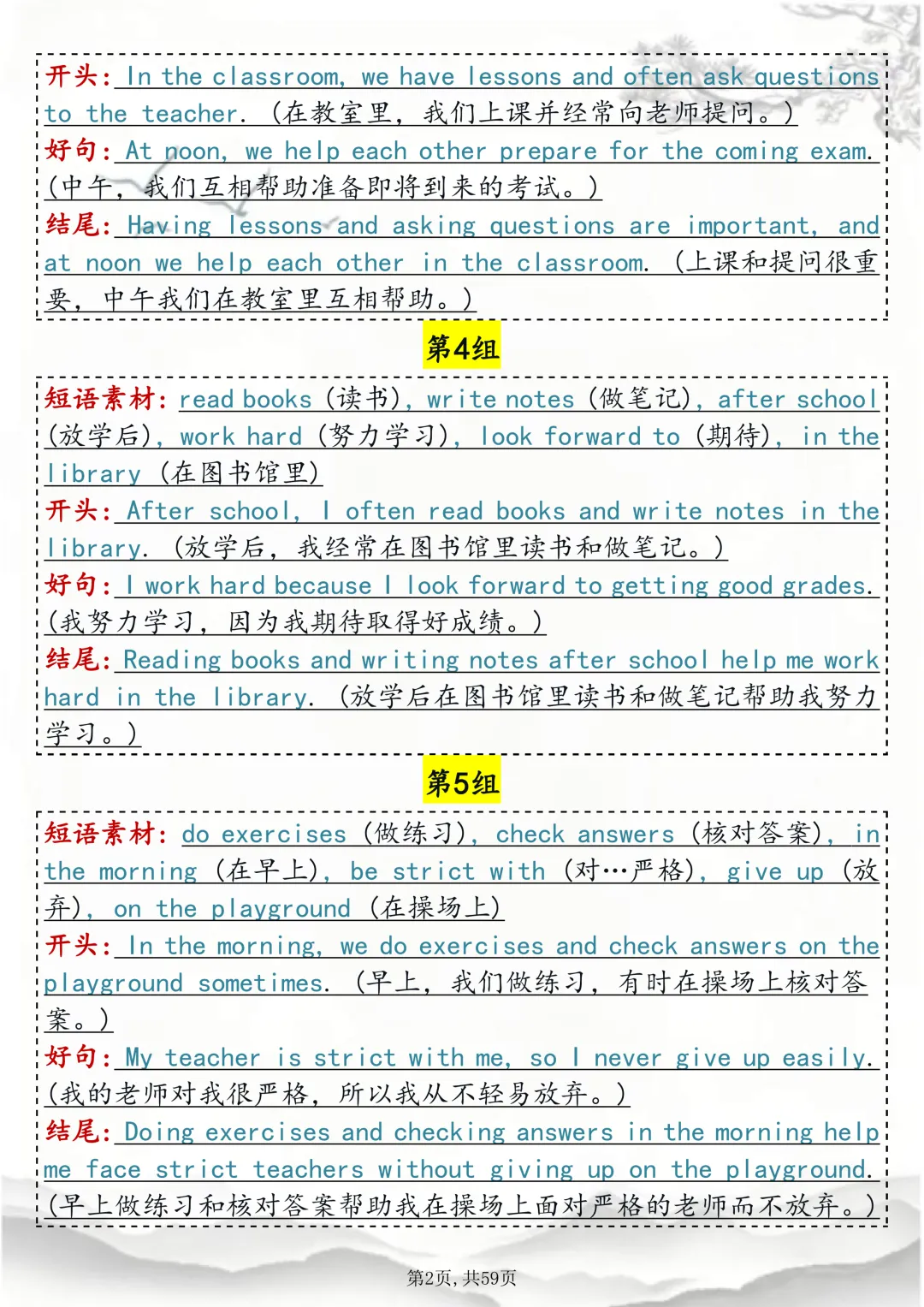 2026中考考前冲刺!英语写作 30 个预测话题(word打印版) 第2张