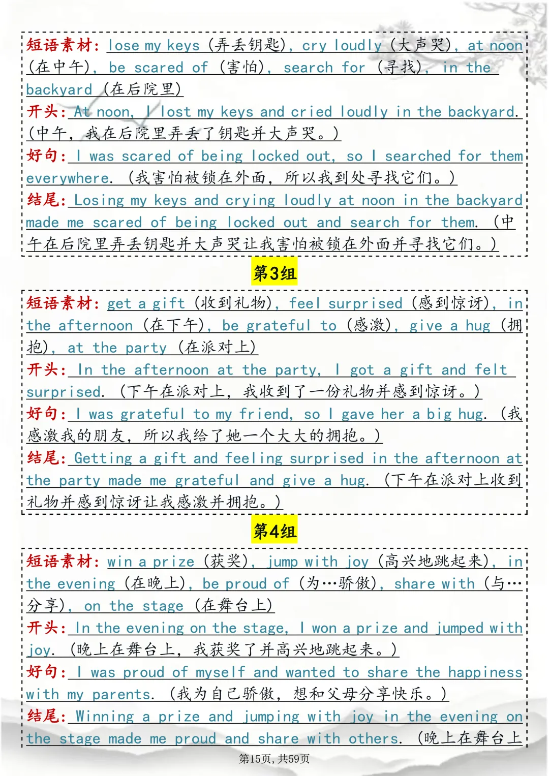 2026中考考前冲刺!英语写作 30 个预测话题(word打印版) 第15张