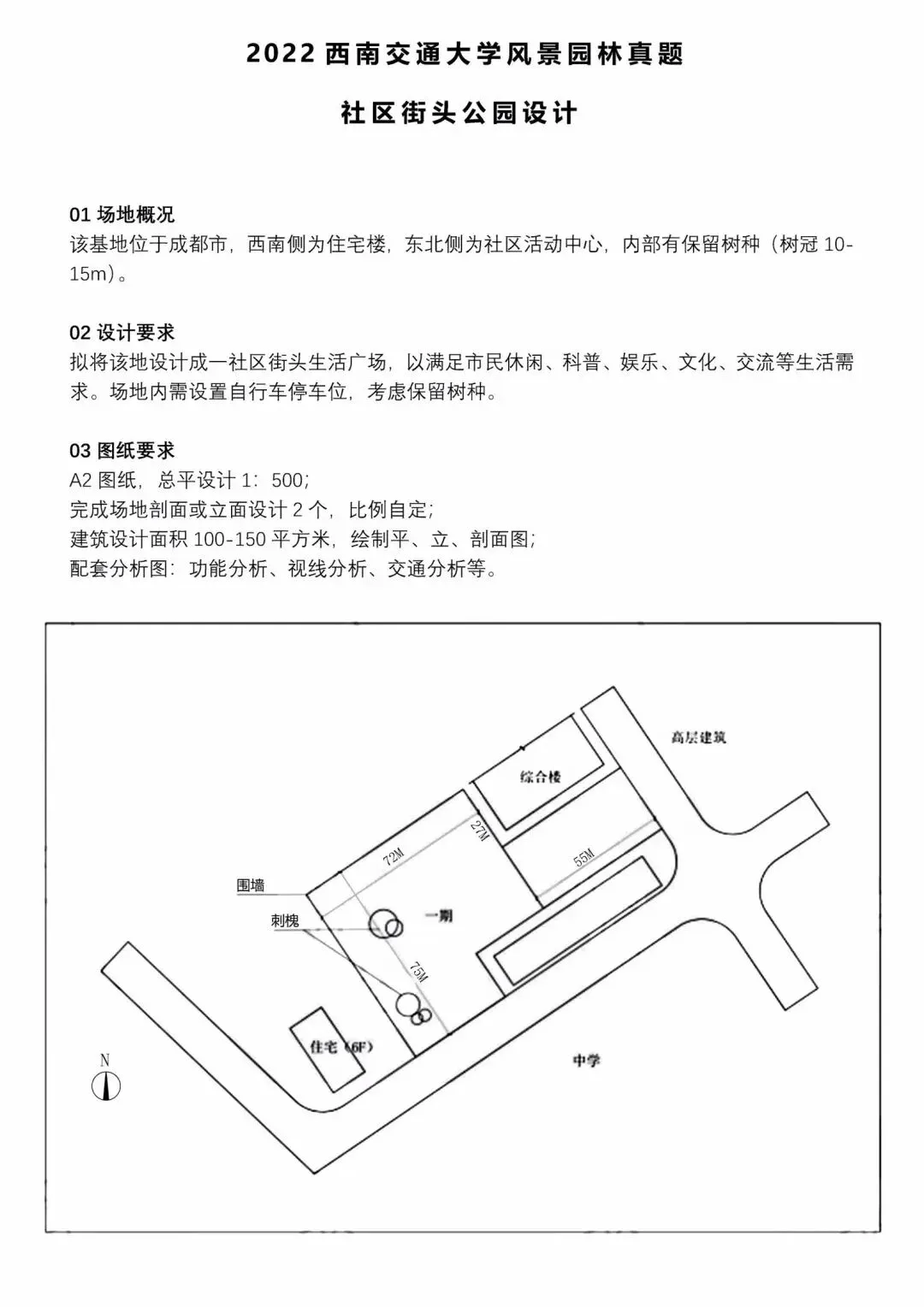 西南交大风景园林考研真题拆解:社区街头公园,到底考什么? 第2张 西南交大风景园林考研真题拆解:社区街头公园,到底考什么? 第2张