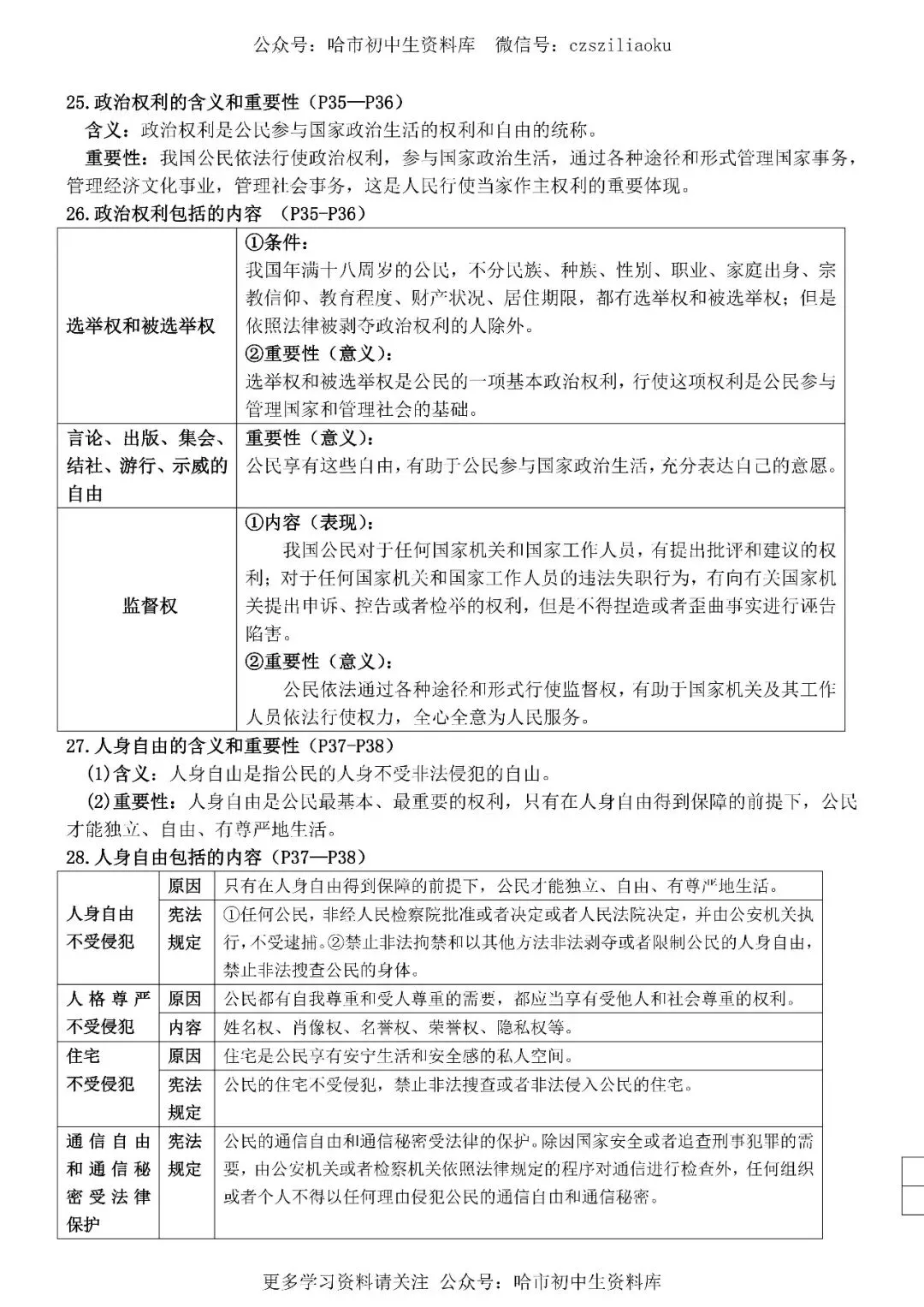 2026中考·道德与法治知识清单 第34张